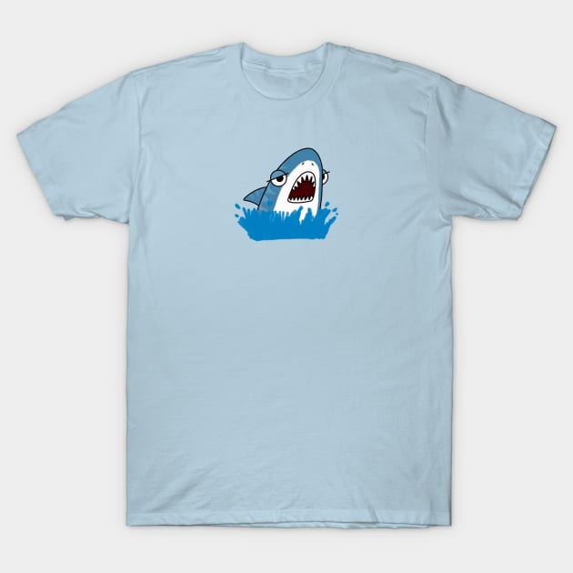 Cute Angry Shark Kawaii T-Shirt by Trippycollage